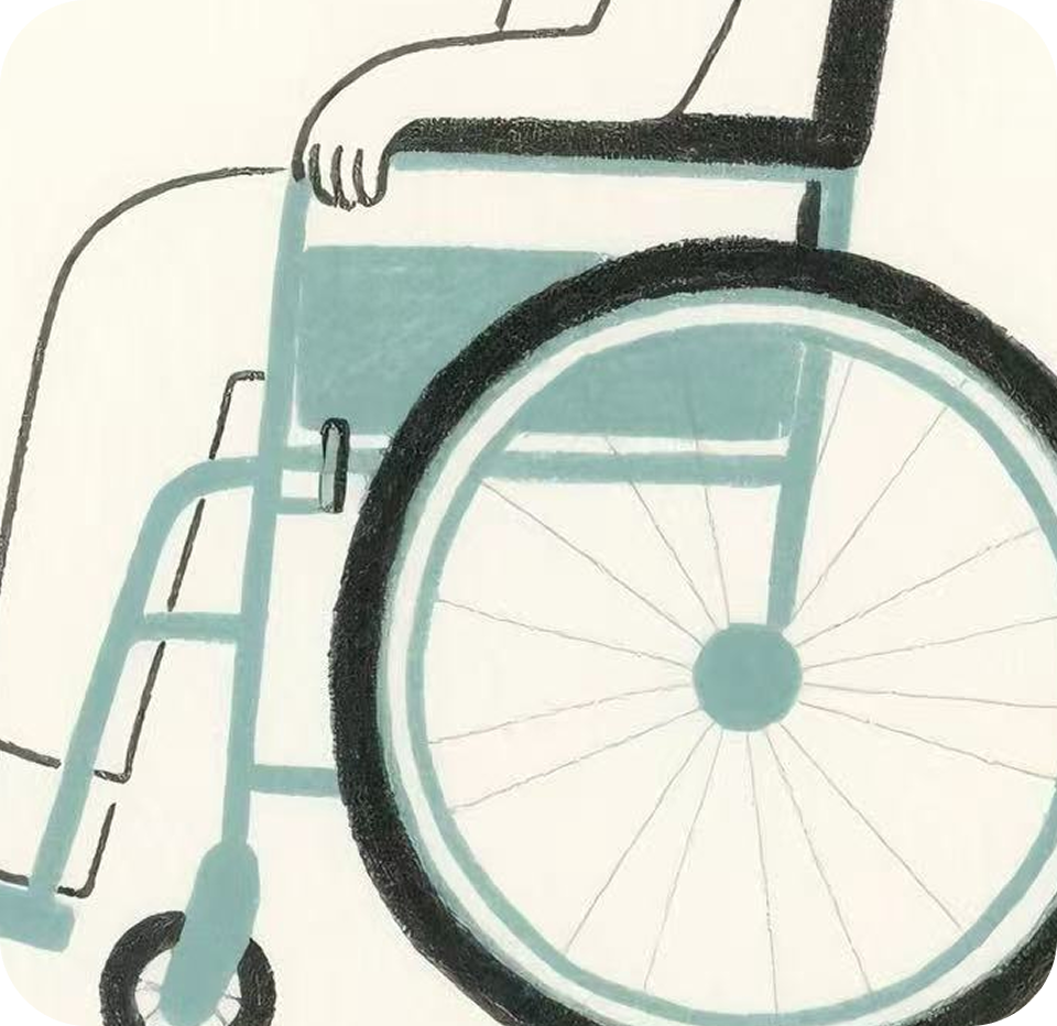 Illustrazione per difficoltà motorie